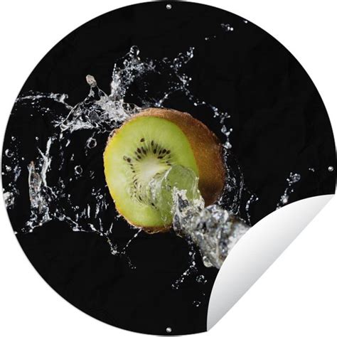 Tuincirkel Kiwi Fruit Stilleven Water Zwart X Cm Ronde