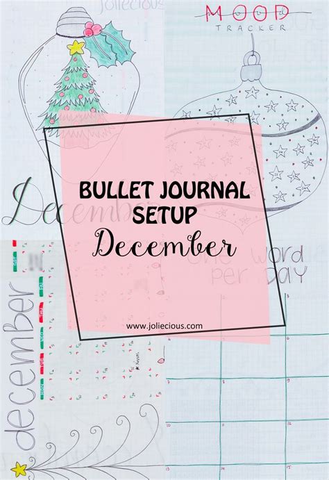 Plan With Me Bullet Journal Setup December Christmas Theme