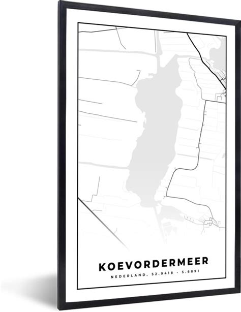 Fotolijst Incl Poster Kaart Plattegrond Stadskaart