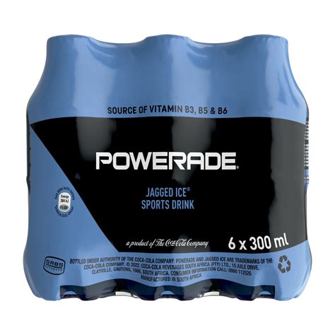 Powerade Jagged Ice Sports Drink 6 X 300ml Sports Drinks Sports