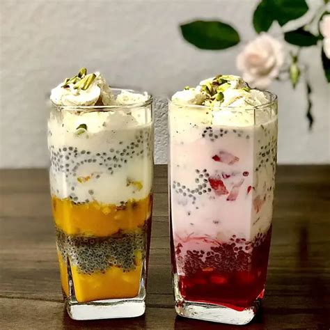 How To Make Falooda Mango And Strawberry Nupur S Indian Kitchen