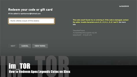 How To Redeem Apex Legends Coins On Xbox Console Youtube