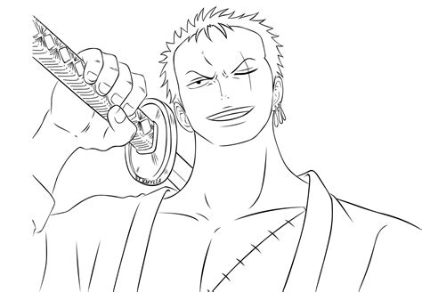 Coloriage One Piece Zoro télécharger et imprimer gratuit sur