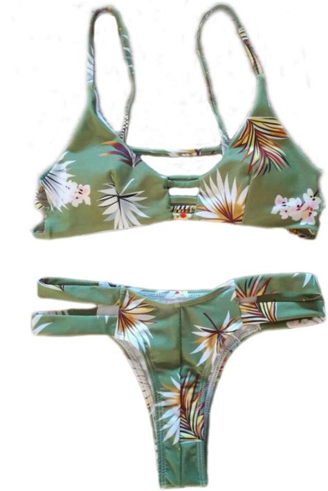 Gogolan Conjunto De Bikini Para Mujer Con Estampado Multicolor Y