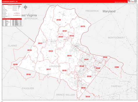 Wall Maps of Loudoun County Virginia - marketmaps.com