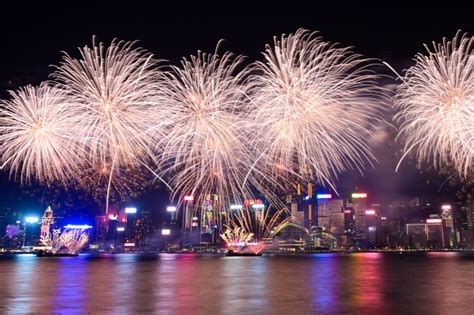 Photos Chine Feux D Artifice Pour Le Nouvel An Chinois Hongkong