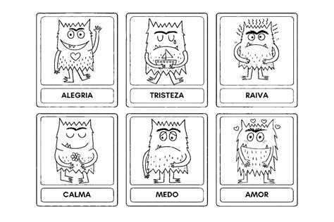 Monstros Das Cores Para Colorir