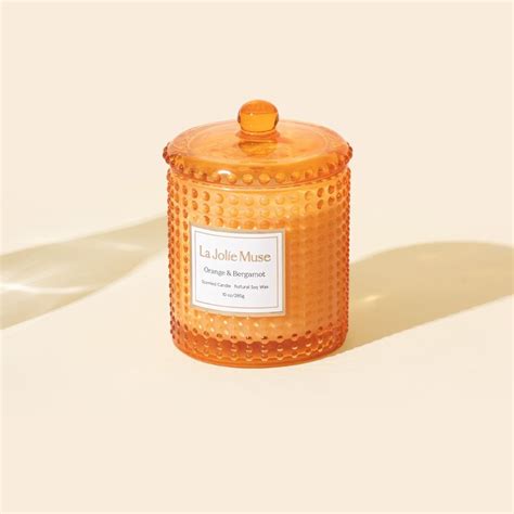 LA JOLIE MUSE Orange Bergamot Scented Candle Orange Candles For Home