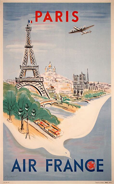 Affiche Pub Air France Paris Affiche De Paris Affiches De Voyage