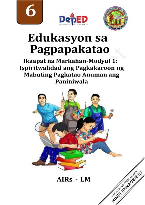 ESP6 Q4 Mod1 Module 6 Edukasyon Sa Pagpapakatao Ikaapat Na Markahan