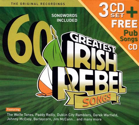 60 Greatest Irish Rebel Songs - 3 CD Set + Free Pub Songs CD - Various – EssentialIrish.com