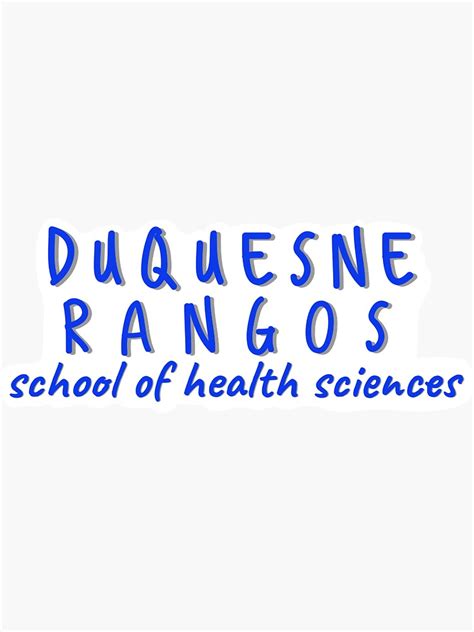 Duquesne University Rangos School Of Health Sciences Sticker Sticker