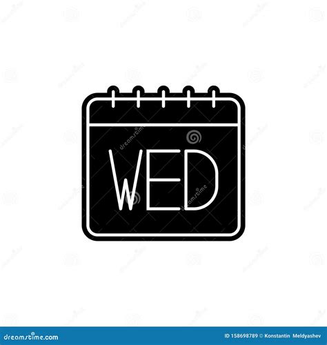 Calendar Wednesday Icon Simple Glyph Flat Vector Of Calendar Icons