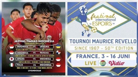 Siaran Langsung Gratis Indosiar Live Toulon Cup 2024 Timnas U20