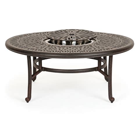 Florence Cast Aluminum Outdoor Coffee Table 52 Inch Round Ca 777ab 52