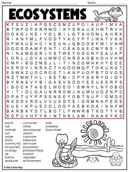 9 Best Ideas For Coloring Printable Ecosystems Word Search