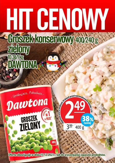 15 12 2023 r GROSZEK ZIELONY KONSERWOWY DAWTONA PRIM MARKET SPRAWDŹ