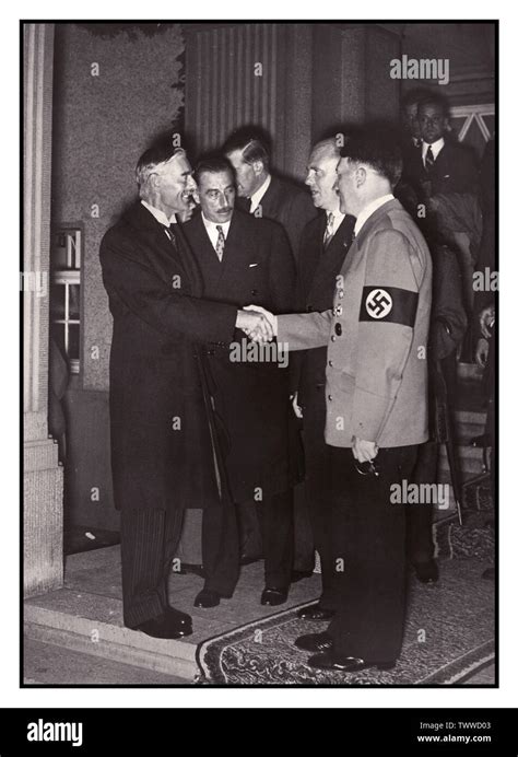 HITLER CHAMBERLAIN Pre-War Propaganda image of Neville Chamberlain ...