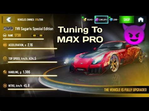 Asphalt 8 TVR Sagaris Special Edition Tuning To MAX PRO After Update