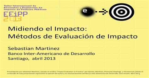 Midiendo El Impacto Métodos De Evaluaciópubdocspublicdoc