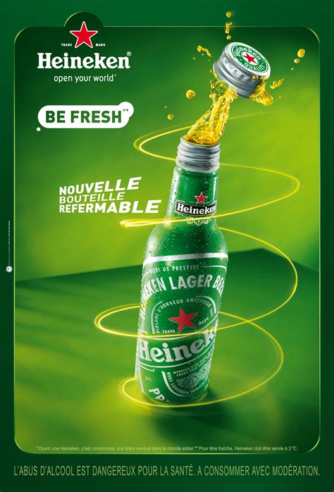 Heineken Be Fresh Bottle Design Packaging Heineken Beer Heineken