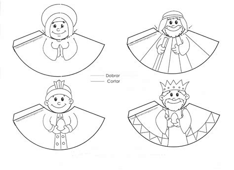 Presepio Para Colorir E Recortar - Tia Paula: Presépio de papel para colorir, recortar e montar