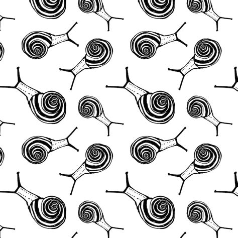 Premium Vector | Snail pattern background