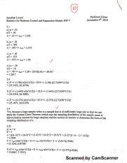 Statistics For Business Control And Regression Homework 7 With Answers