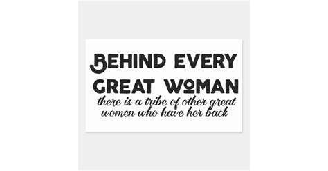 Behind Every Great Woman Inspirational Quote Rectangular Sticker Zazzle