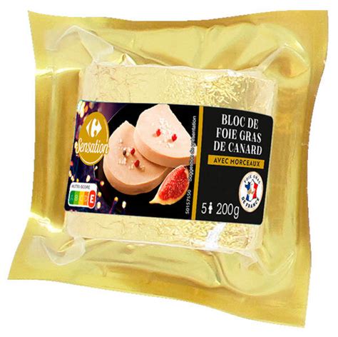 Promo Carrefour Sensation Bloc De Foie Gras De Canard Du Sud Ouest Avec