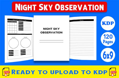 Night Sky Observation Log Book Graphic By Kdp Interiors King Creative