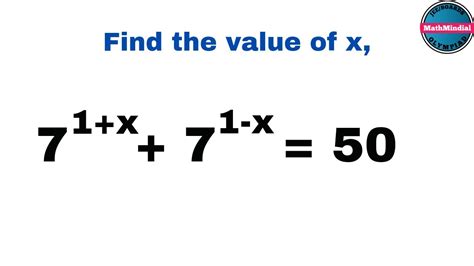 A Nice Exponential Equation Maths Olympiad Questions Youtube