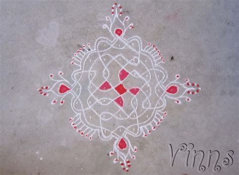 9 Dots Sikku Kolam Simple Tippudu Muggulu Small Rangoli Vinns Kolam