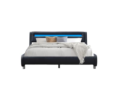 Lit Gina Pour Matelas X Sommier T Te De Lit Incurvee Couleur