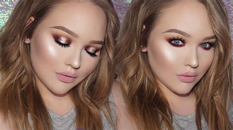 SEXY Warm-Toned Sparkly Smokey Eyes + GLOWY Skin Makeup | NikkieTutorials