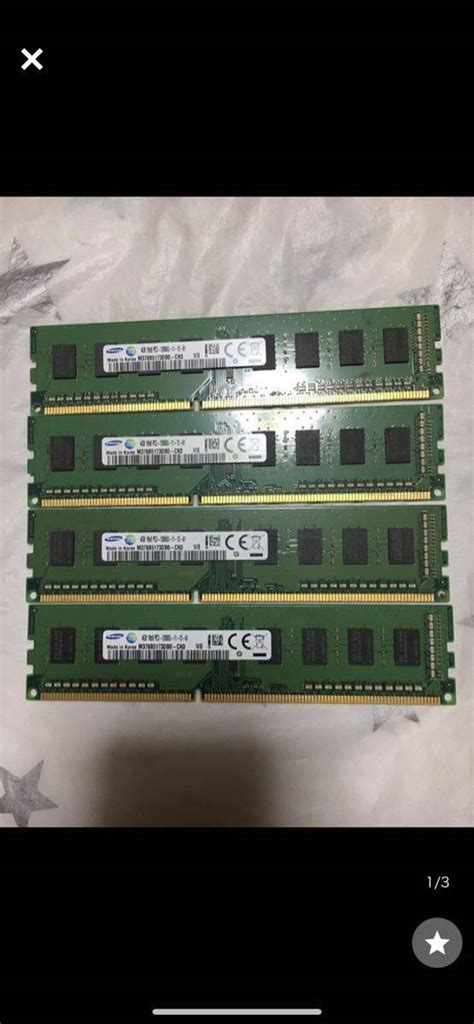 Samsung M378B5173DB0-CK0 4枚セット PC3-12800U/DDR3-1600 240Pin DDR3 SDRAM ...