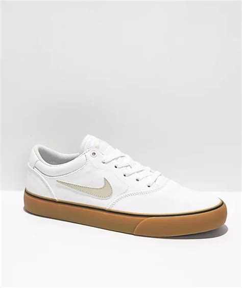 Nike Sb Chron White Gum Skate Shoes