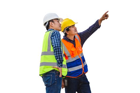 Engineer And Foreman Worker Checking Project At Building Construction