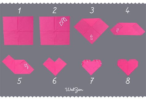 Origami Coeur Serviette A Simple And Elegant Way To Dress Up Your