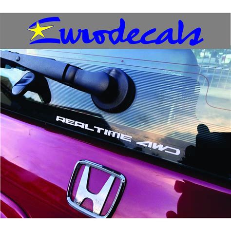 Eurodecals Realtime 4wd Cut Out Sticker For 1998 2001 Honda Crv