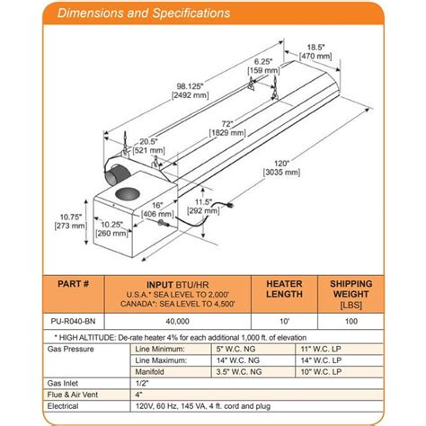 Schwank - PU-R040-BN - compactSchwank - 40000 BTU U Tube Residential Garage Heater