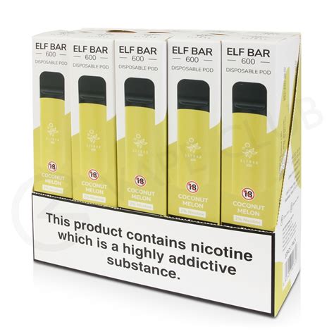 Elf Bar Coconut Melon 10 X Disposable Vape Multipack