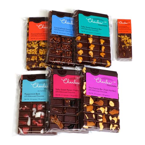 Premier Dark Chocolate Bar Assortment 9 Pieces Charles Chocolates