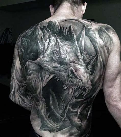 Top 30 Dragon Back Tattoos For Men - Lazy Penguins