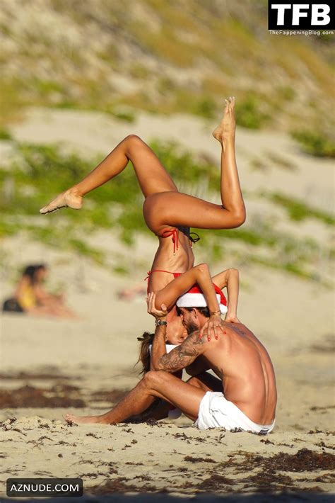 Izabel Goulart Sexy Seen Showing Off Her Hot Body In A Red Bikini On The Beach During A