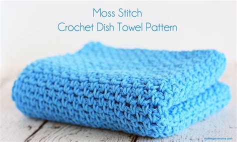 Moss Stitch Crochet Dish Towel Pattern Midwestern Moms