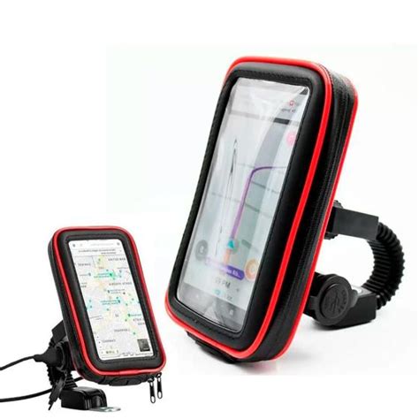 Suporte Celular Moto Carregador Usb Case A Prova D Agua 360 Mundo