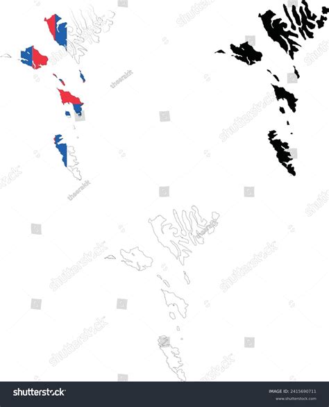 Map Of Faroe Islands Faroe Islands Map Flag Of Royalty Free Stock