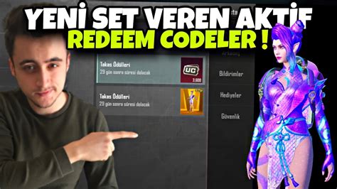 PUBG MOBİLE REDEEM CODE 2024 SET VEREN YENİ REDEEM CODELER KANITLI