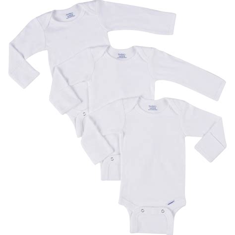 Gerber Newborn And Infants 3 Pack Long Sleeve Onesies